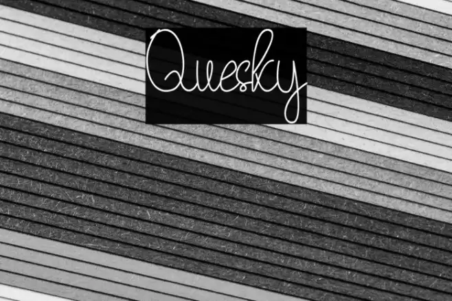 Quesky Font examples