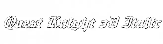 Quest Knight 3D Italic  baixar fontes gratis