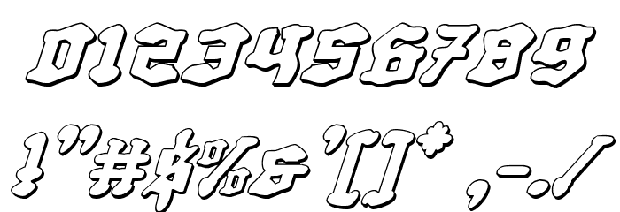 Quest Knight 3D Italic Font OTHER CHARS