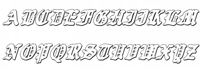 Quest Knight 3D Italic Шрифта ВЕРХНИЙ