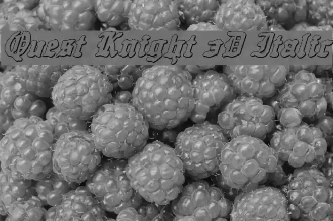 Quest Knight 3D Italic Schriftart examples