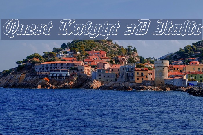 Quest Knight 3D Italic Font examples