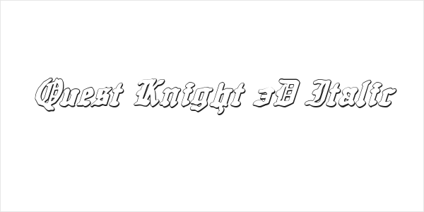 Quest Knight 3D Italic Logo