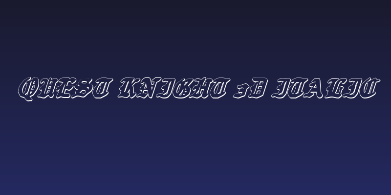 Quest Knight 3D Italic Social Header