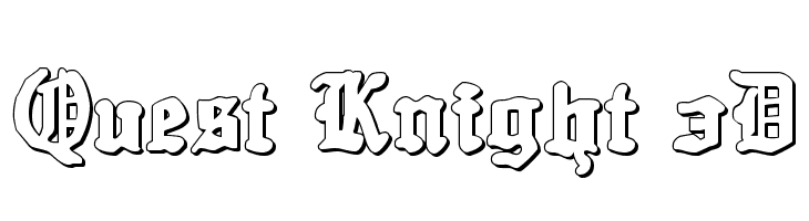 Quest Knight 3D Font