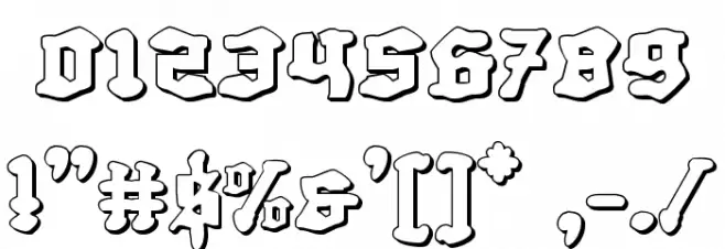 Quest Knight 3D Schriftart Anderer Schreiben