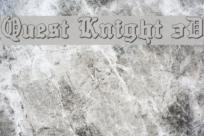 Quest Knight 3D Font examples