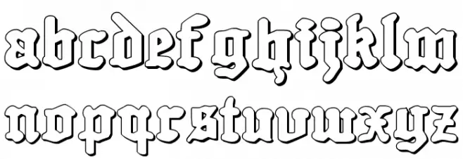 Quest Knight 3D Caratteri MINUSCOLO
