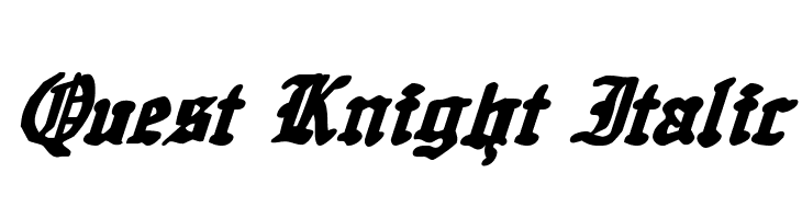 Quest Knight Italic  नि: शुल्क फ़ॉन्ट्स डाउनलोड