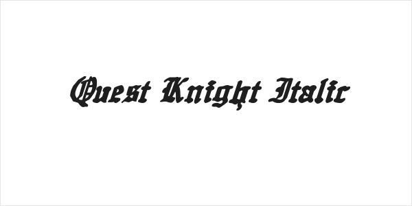 Quest Knight Italic Logo