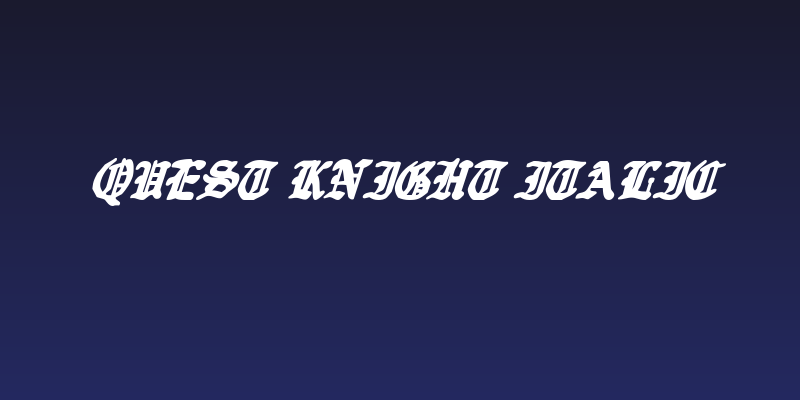 Quest Knight Italic Social Header