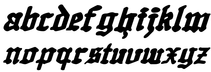 Quest Knight Italic Font LOWERCASE