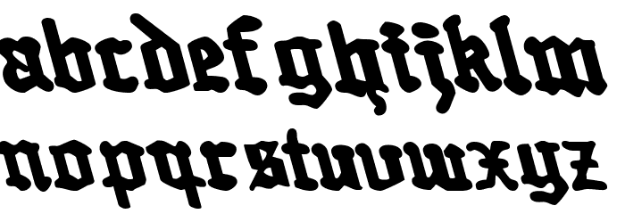 Quest Knight Leftalic Font LOWERCASE