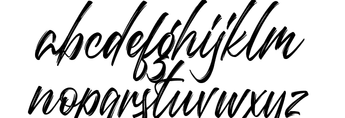 Questario-Brush Font LOWERCASE