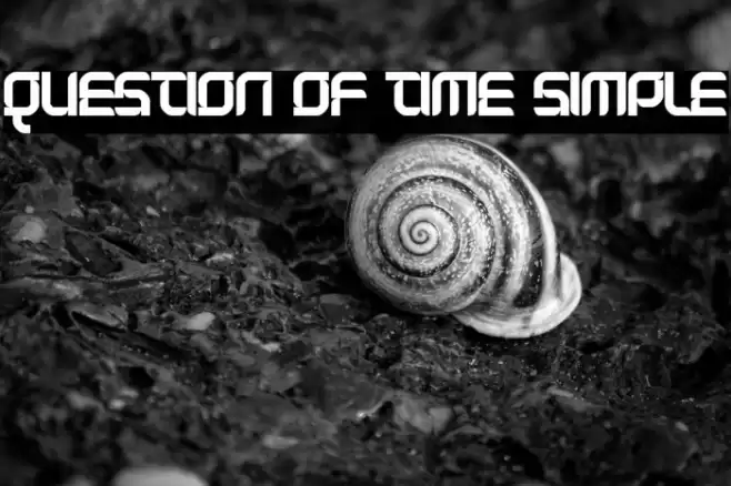 Question of time simple Font examples