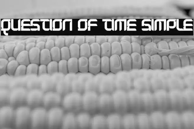 Question of time simple Font examples