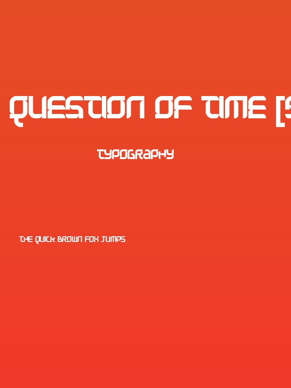 Question of time [simple] Poster