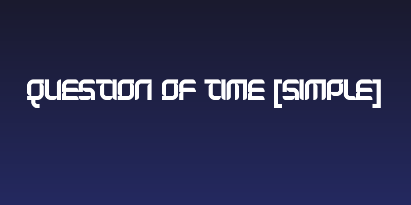 Question of time [simple] Social Header