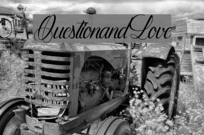 QuestionandLove Font examples