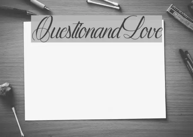 QuestionandLove Font examples