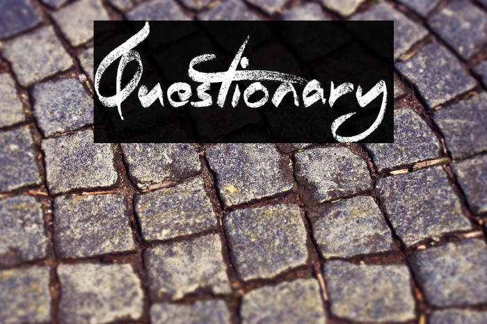 Questionary Font examples