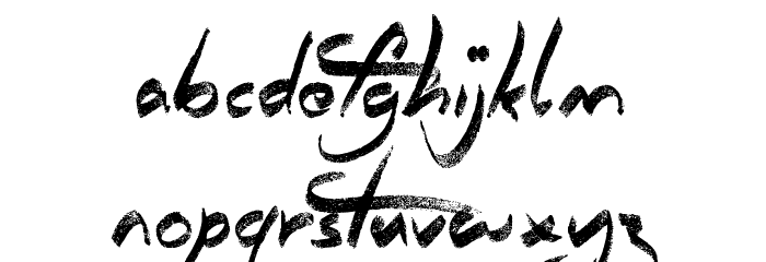 Questionary Font LOWERCASE