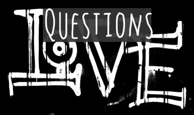 Questions Font examples