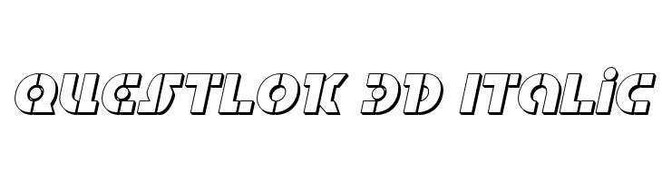 Questlok 3D Italic  Frei Schriftart Herunterladen