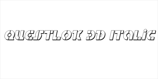 Questlok 3D Italic Logo