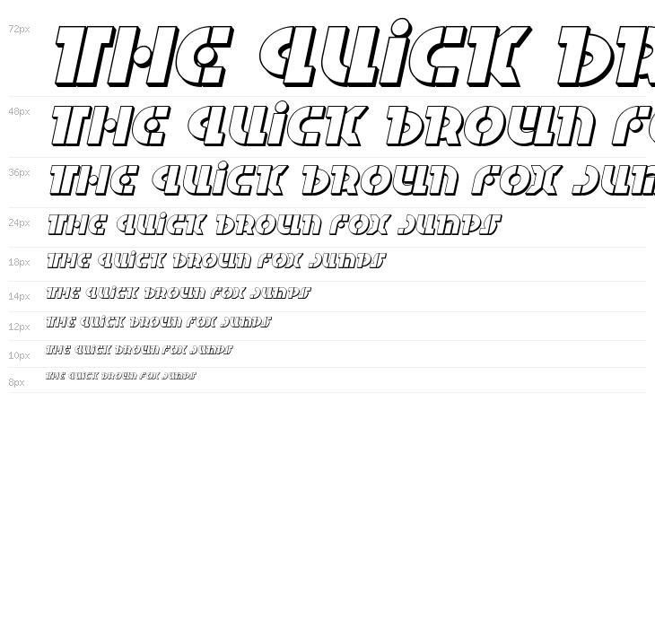 Questlok 3D Italic Waterfall