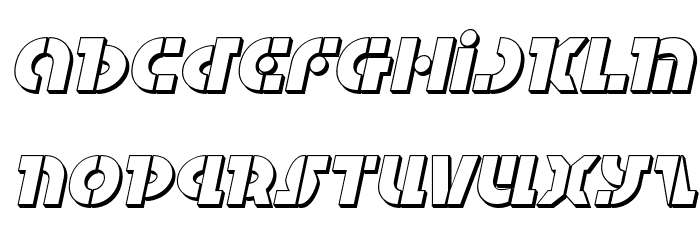 Questlok 3D Italic Font LOWERCASE