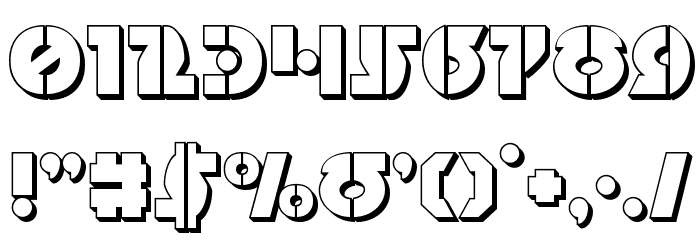 Questlok 3D Font OTHER CHARS
