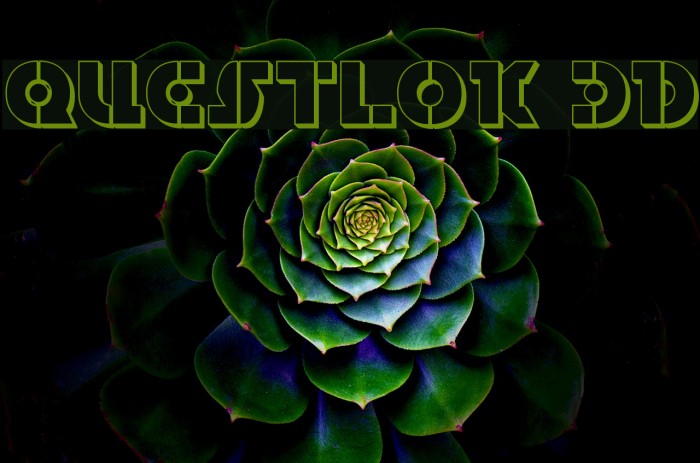 Questlok 3D Font examples