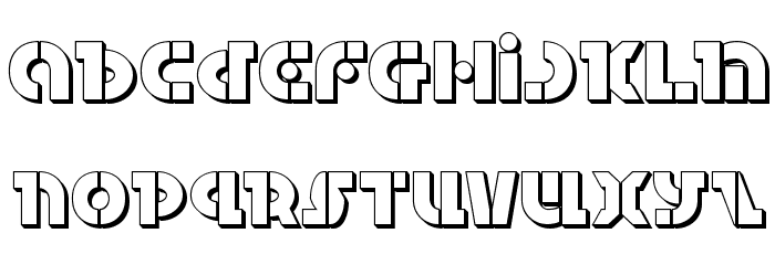 Questlok 3D Font LOWERCASE