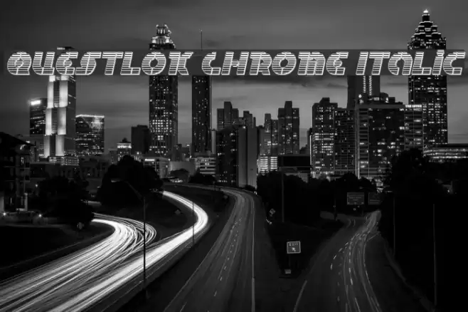 Questlok Chrome Italic Font examples
