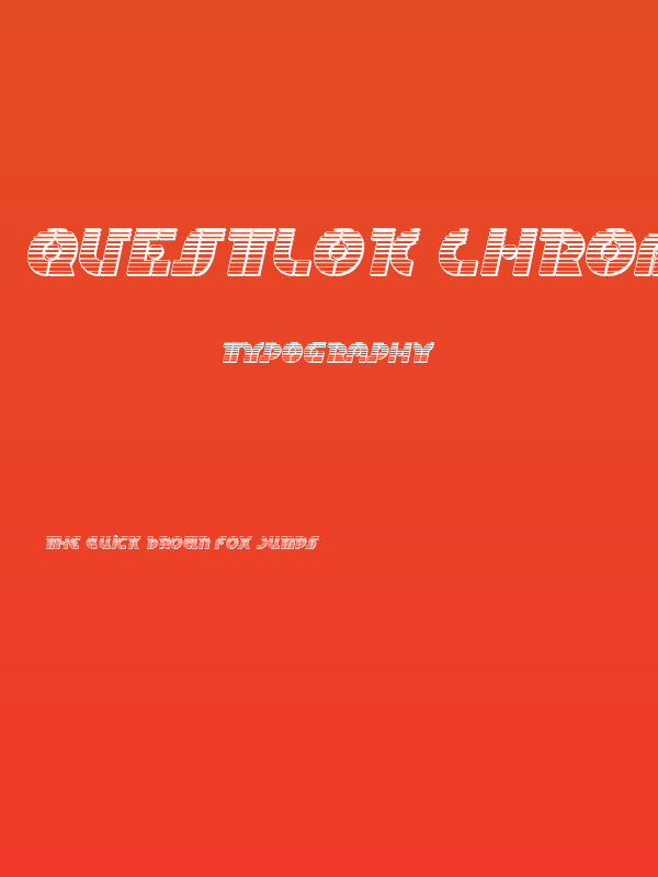 Questlok Chrome Italic Poster