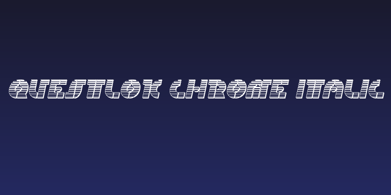 Questlok Chrome Italic Social Header