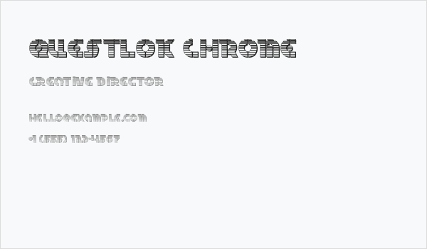 Questlok Chrome Business Card
