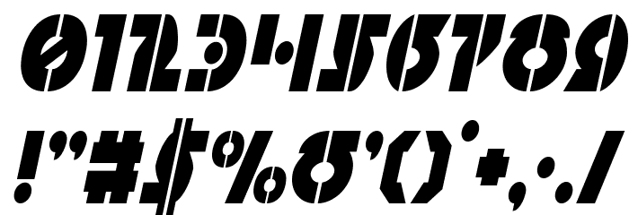 Questlok Condensed Italic Font OTHER CHARS