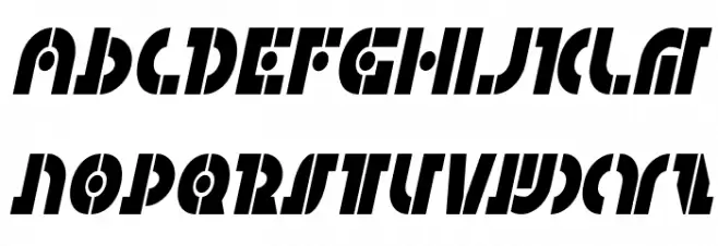 Questlok Condensed Italic Caratteri MAIUSCOLE
