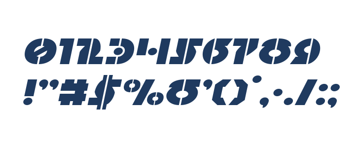Questlok Expanded Italic Other Characters