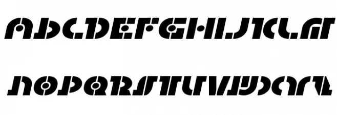 Questlok Expanded Italic Schriftart Groß