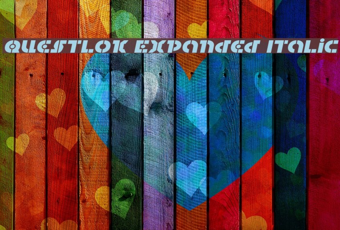 Questlok Expanded Italic Example 1