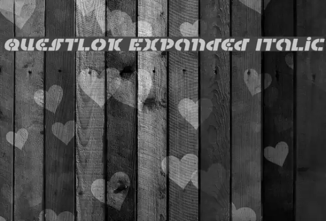 Questlok Expanded Italic Font examples
