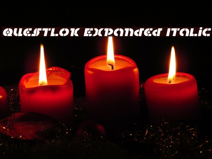 Questlok Expanded Italic Example 2