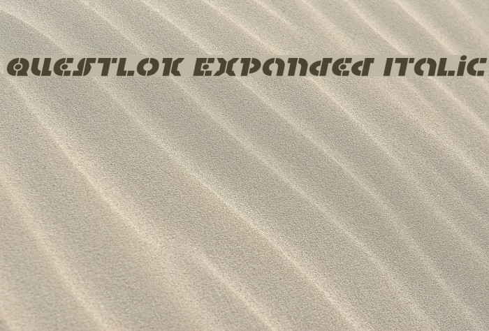 Questlok Expanded Italic Example 3