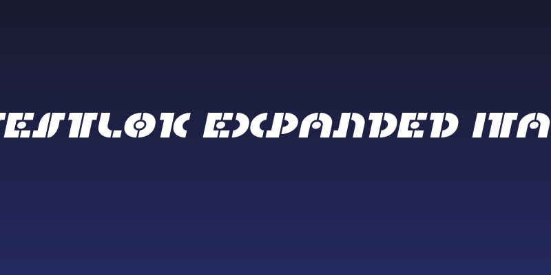 Questlok Expanded Italic Social Header