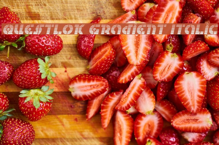 Questlok Gradient Italic Example 2