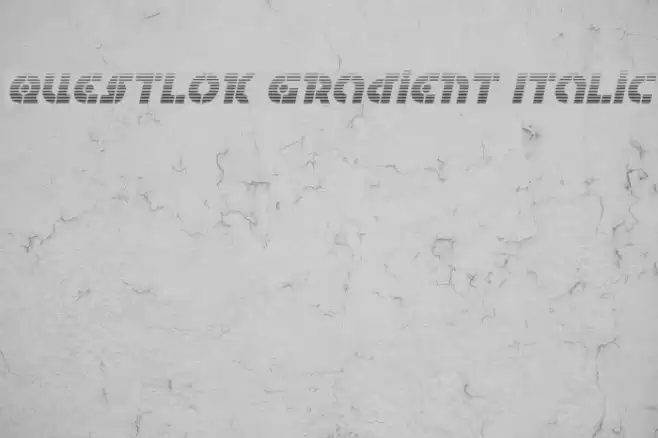 Questlok Gradient Italic Font examples