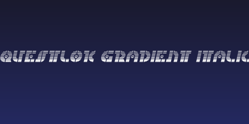 Questlok Gradient Italic Social Header